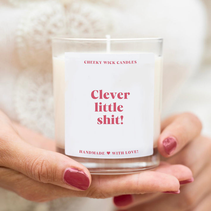 Clever Little Shit Funny Candle for Friends - Graduation Gift Idea