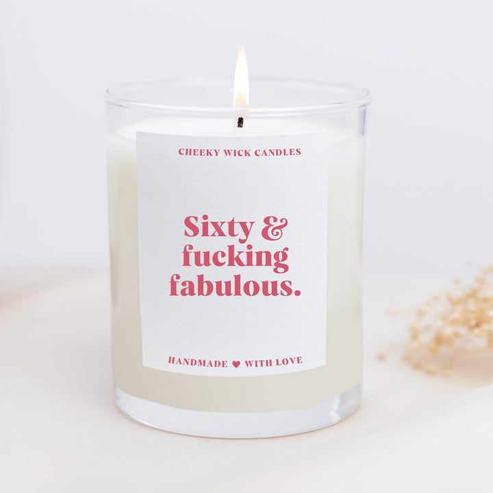 60 and Fucking Fabulous Funny Candle